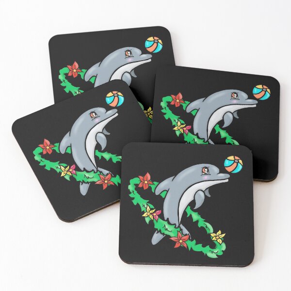 Item preview, Summer Dolphin Black designed and sold by BioLushGraphics.