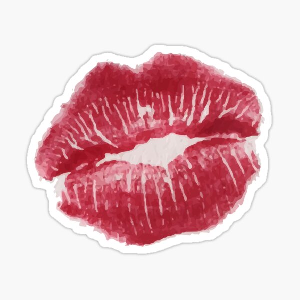 Sexy Red Lips Watercolor ClipArt Graphic by Turtle Rabbit