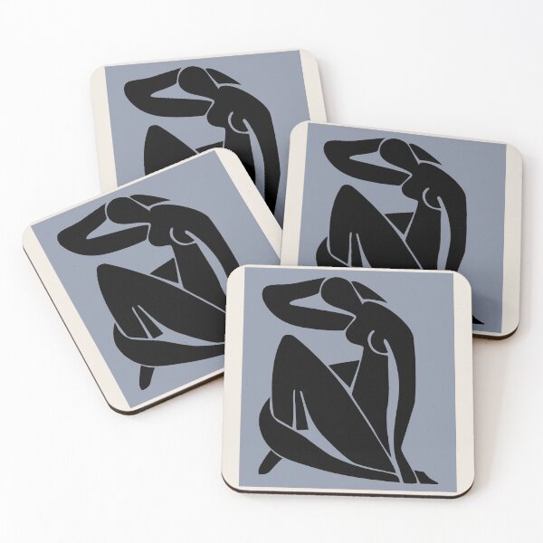 Item preview, Henri Matisse Nude, Papier Decoupes Art Black Blue back, Matisse Cutout's Wall Art designed and sold by re-make-.