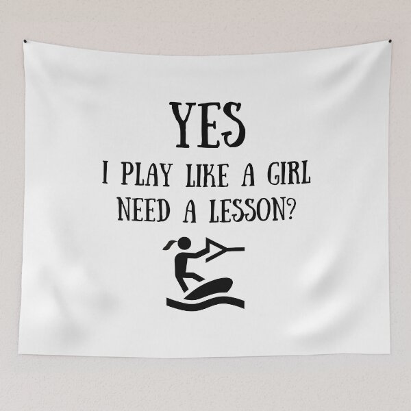 Item preview, Wakeboarding: Yes I play like a girl, Need a lesson? designed and sold by TheGreenGoat.