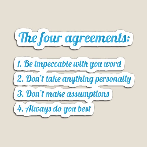 Item preview, The 4 agreements (Toltec Wisdom) designed and sold by Euskadaz.