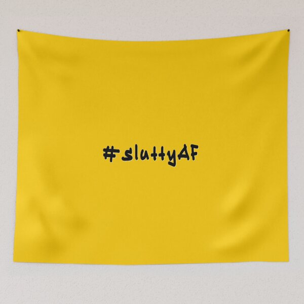 Item preview, #sluttyAF - Black Text designed and sold by caknuck.