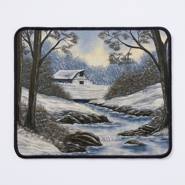 Item preview, Winter farm acrylic on canvas designed and sold by JennBBDesigns.