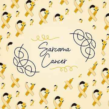 Artwork thumbnail, Sarcoma Cancer Awareness, Sarcoma Cancer Ribbon Pattern by AnsDesigns