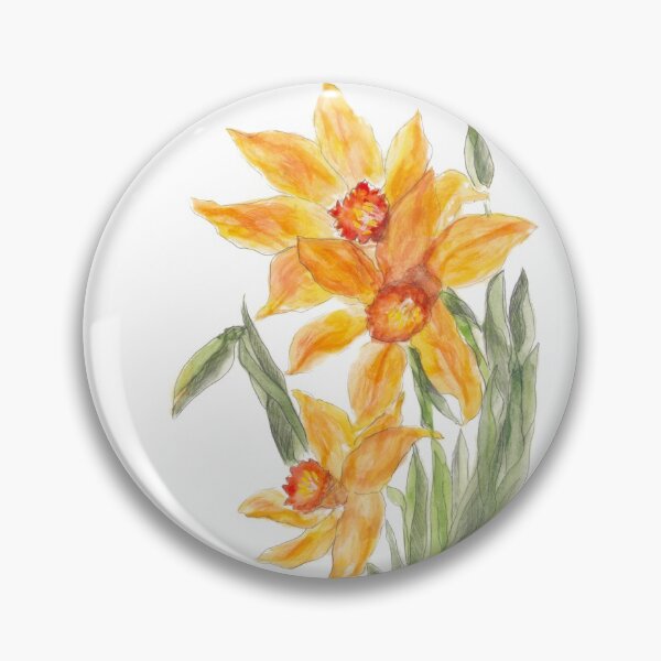 Item preview, Watercolour Daffodils bouquet  designed and sold by RoseMaryWP.