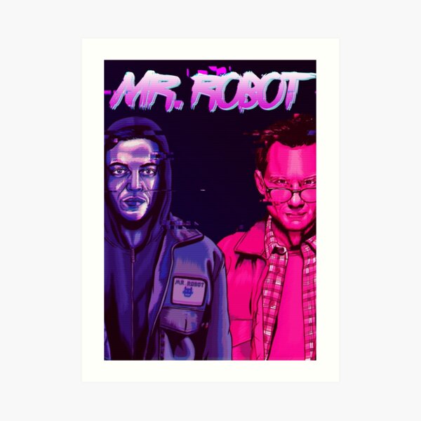 Glitched Art Print
