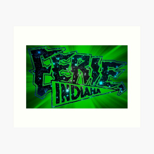 Item preview, Eerie Indiana logo in green designed and sold by froodle.