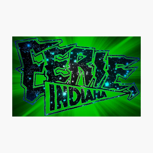 Item preview, Eerie Indiana logo in green designed and sold by froodle.