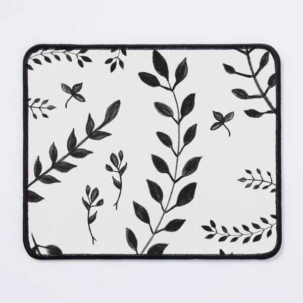 Item preview, Black & White Leaves Pattern #4 #drawing #decor #art designed and sold by Anita's & Bella's Art.