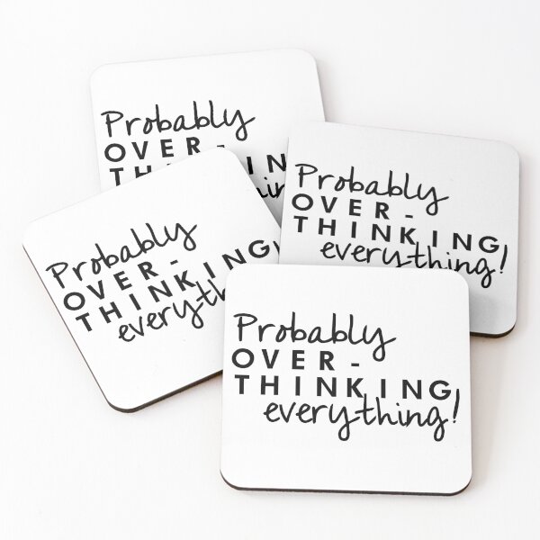Item preview, Probably OVER-THINKING everything - funny anxiety ADHD introvert art for overthinker  designed and sold by originalsusie.