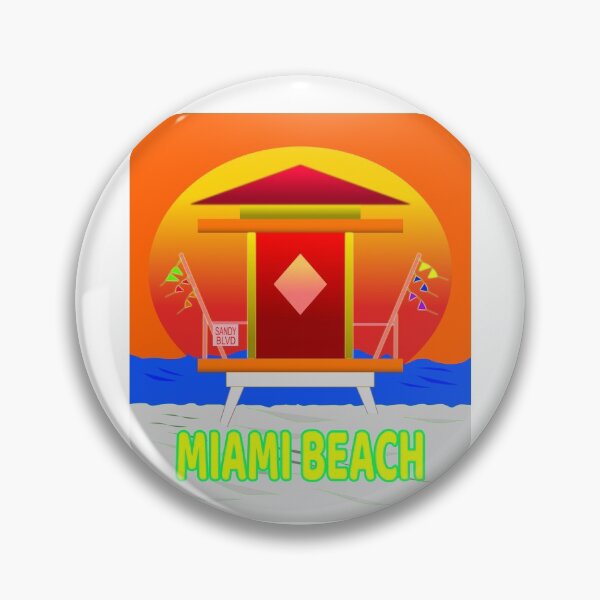 Item preview, Vibrant and Colorful Miami Beach designed and sold by EdwardMonet.