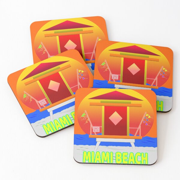 Item preview, Vibrant and Colorful Miami Beach designed and sold by EdwardMonet.