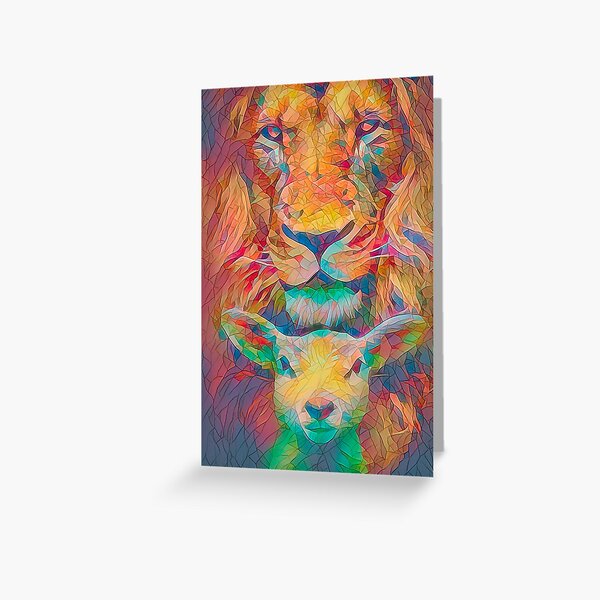 Lion and the Lamb Greeting Card