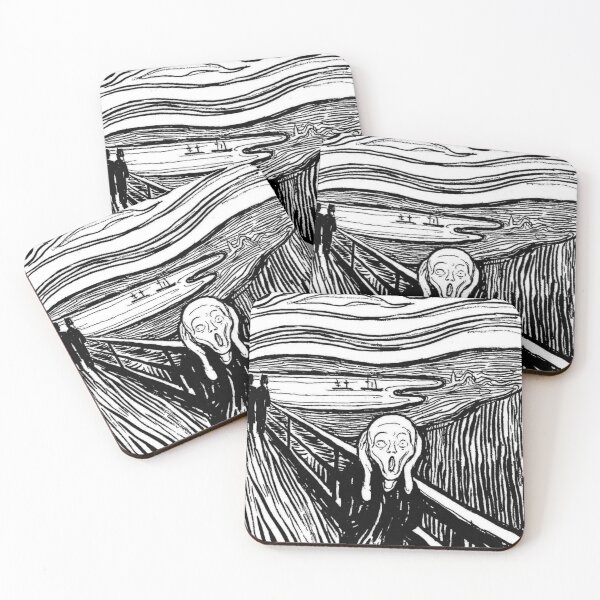 Item preview, Edvard Munch - The Scream ,black, white designed and sold by Vivanne-art.