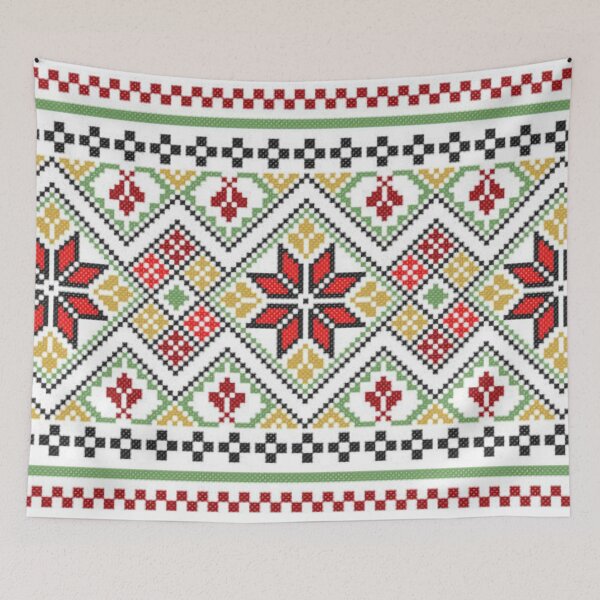 Item preview, Palestine Traditional Design Thob Clothes Pattern Palestinian Jordanian Lebanese Syrian Folklore Embroidery heritage designed and sold by Dr.YesOrNo.