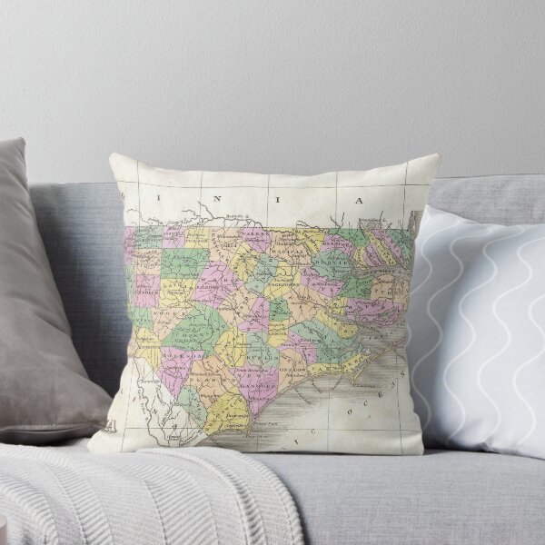 Item preview, Vintage Map of North Carolina (1827) designed and sold by BravuraMedia.