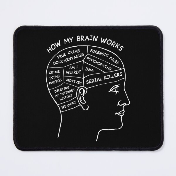Item preview, How My Brain Works White on Black  designed and sold by SpreadForSatan.