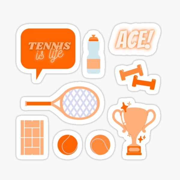 Tennis is Life Sticker Pack Orange Sticker