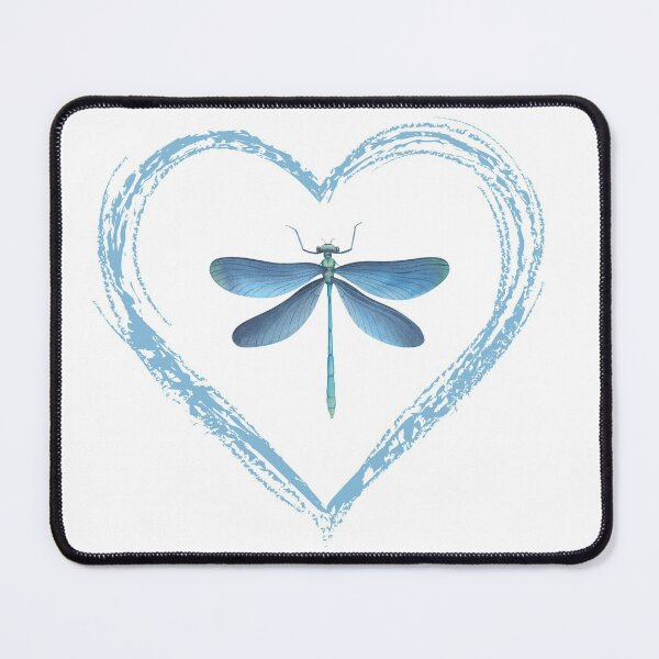Item preview, Blue Dragonfly in a Brushstroke Heart designed and sold by JRice66.