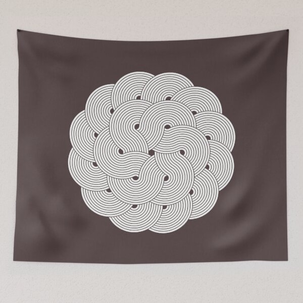 Item preview, Round Mandala Art White designed and sold by artomazo.