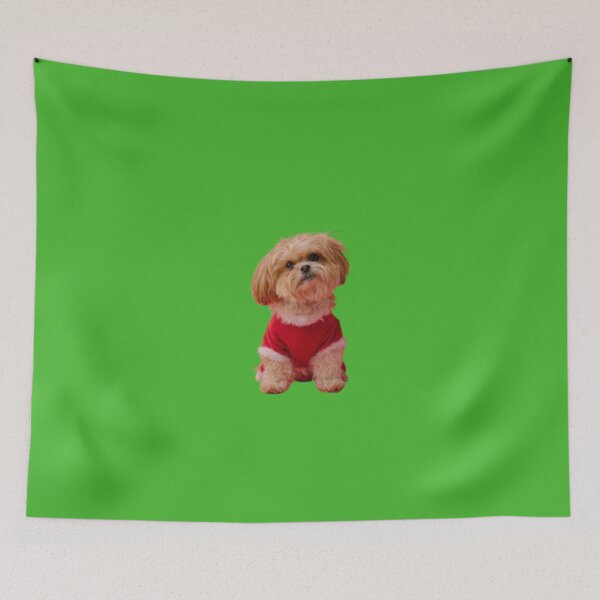 Item preview, Small Maltese Dog in a Red Christmas Suit designed and sold by Sonya Umble.