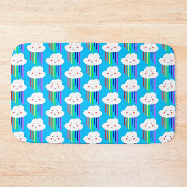 Item preview, Nursery Kawaii Style Cute Smiling Little Cloud Rainbow Stripes Cartoon Illustration  designed and sold by wenjunior.