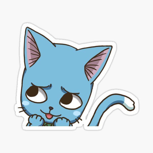 Japanese Anime Natsu Dragneel Best Friend Happy Blue Cat