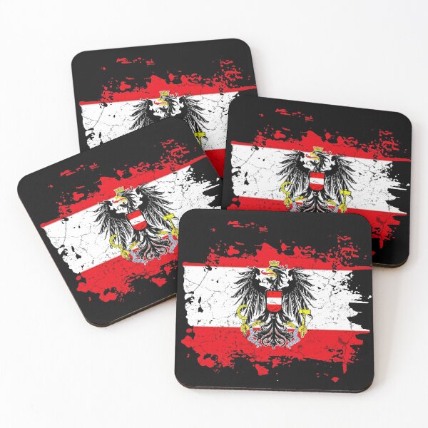 Item preview, Austria flag with eagle coat of arms designed and sold by Mila1946.