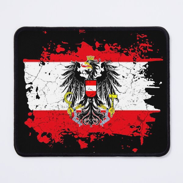 Item preview, Austria flag with eagle coat of arms designed and sold by Mila1946.