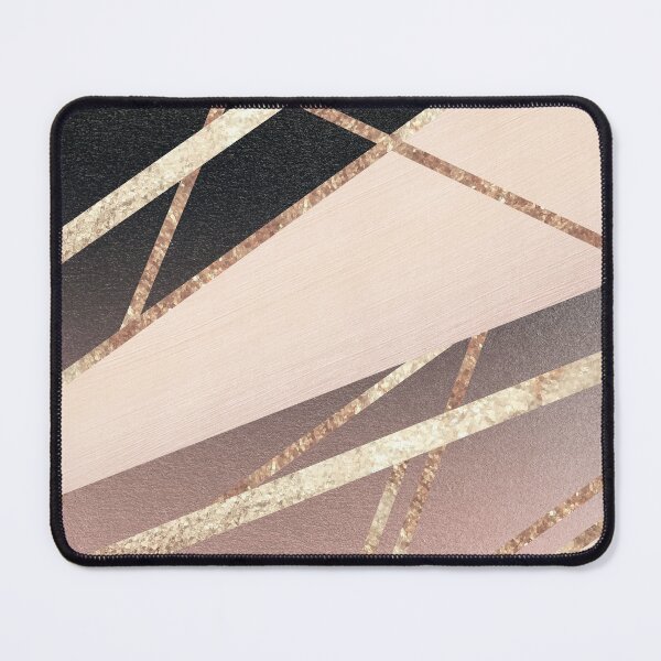Item preview, Rose Gold Blush Black Geometric Stripe Glam #1 #geo #decor #art  designed and sold by Anita's & Bella's Art.
