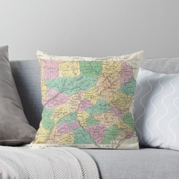 Item preview, Mapa vintage de Pensilvania (1827) designed and sold by BravuraMedia.