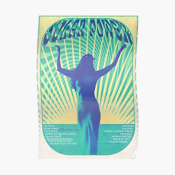 Solar Power Lorde Album Retro Tracklist Poster