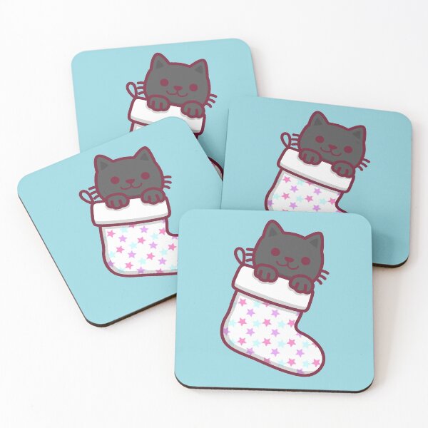 Item preview, Copy of Merry Meowmas Festive Cartoon Animal Kitty Pastel Stars designed and sold by NicholiCosplay.