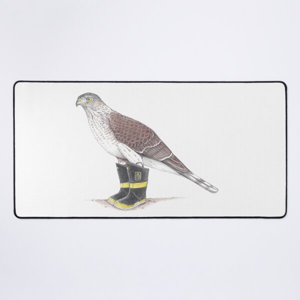 Item preview, Cooper's Hawk in Firefighter Boots designed and sold by JimsBirds.