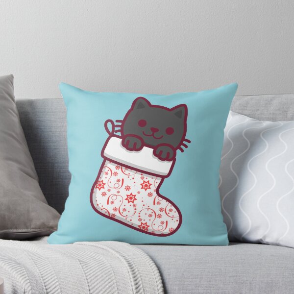 Item preview, Merry Meowmas Festive Cartoon Animal Kitty Red Snowflakes designed and sold by NicholiCosplay.