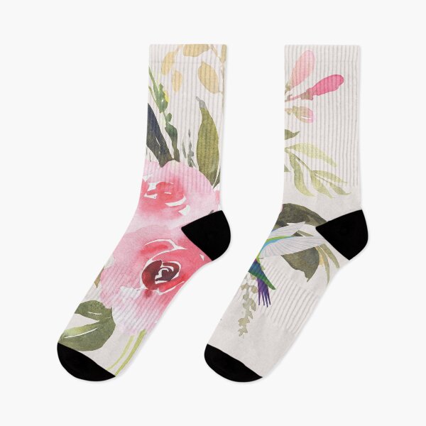 Artikelvorschau, Blumen und Kolibri | Ein zartes Blumendesign entworfen und verkauft von PatiMN.