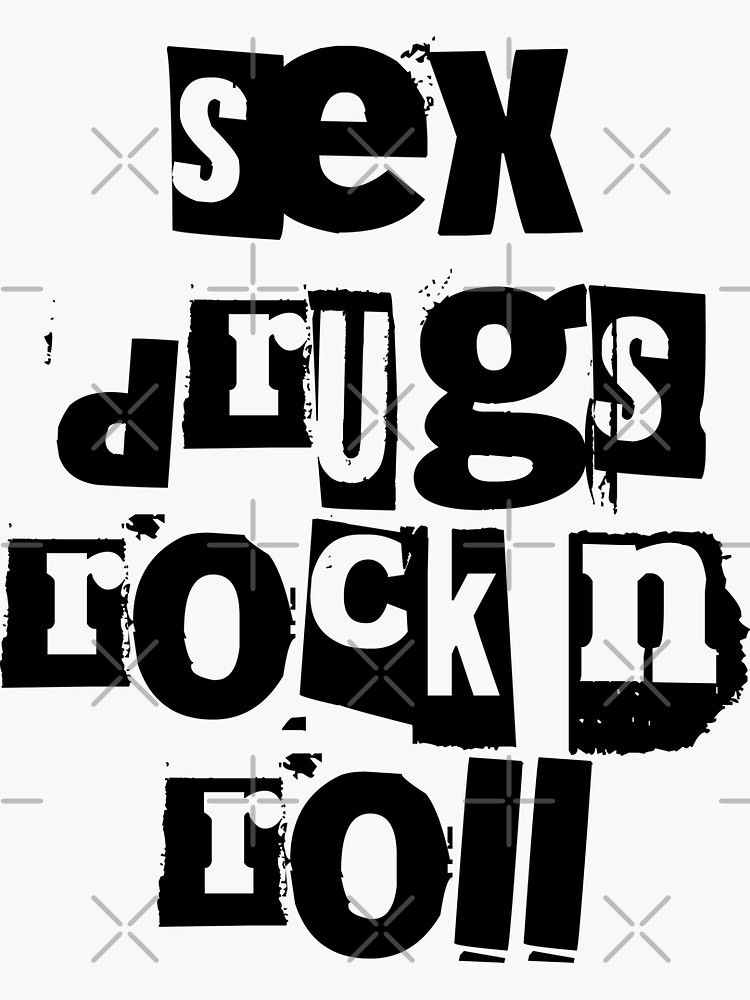 Sex Drugs And Rocknroll Sticker For Sale By Gudzik Redbubble