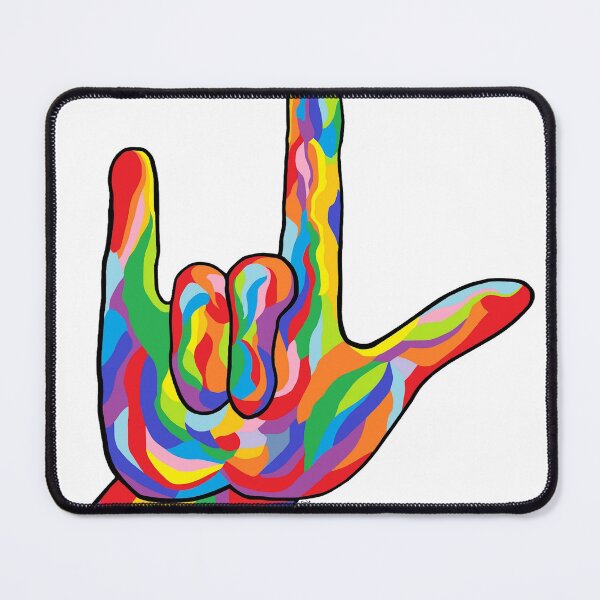 Item preview, ASL I Love You BOLD COLOR designed and sold by EloiseArt.