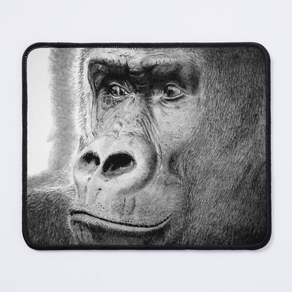 Item preview, Gorilla Fund - Black and White Gorilla Pencil Sketch designed and sold by RomeoSketches.