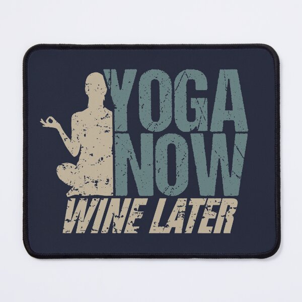 Item preview, Yoga now wine later retro saying design designed and sold by brunsch-print.