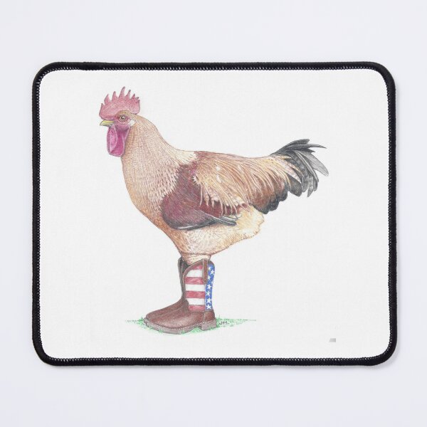 Item preview, Rooster in US Flag boots designed and sold by JimsBirds.