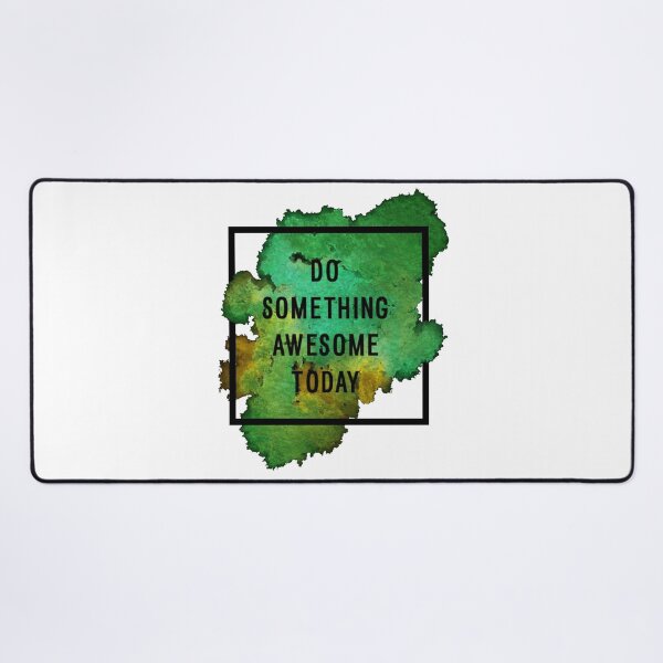 Item preview, Motivational Abstract Design - Do Something Awesome - Today Black Hand Written with Green Yellow  designed and sold by WearWolfDesigns.