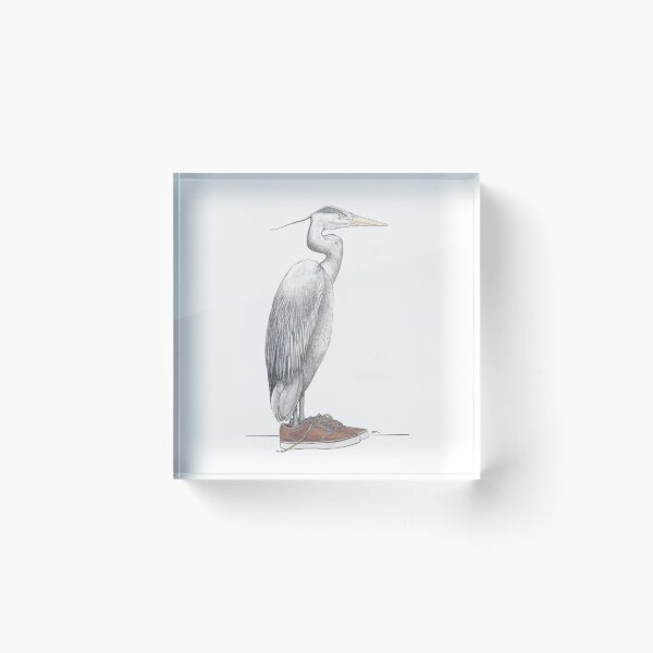 Item preview, Great Blue Heron in Leather Sneakers designed and sold by JimsBirds.