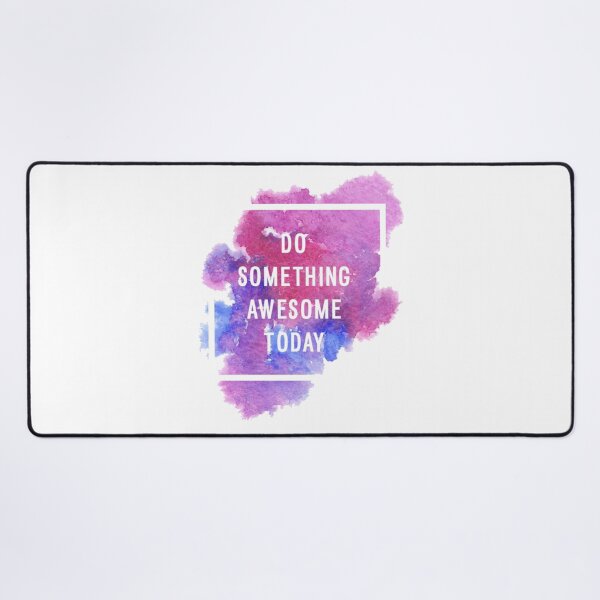 Item preview, Motivational Abstract Design - Do Something Awesome - Today White Hand Written with Purple Blue Paint Brush Strokes designed and sold by WearWolfDesigns.