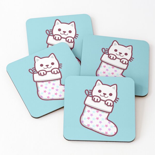 Item preview, Merry Meowmas Festive Cartoon Animal Kitty Stars designed and sold by NicholiCosplay.