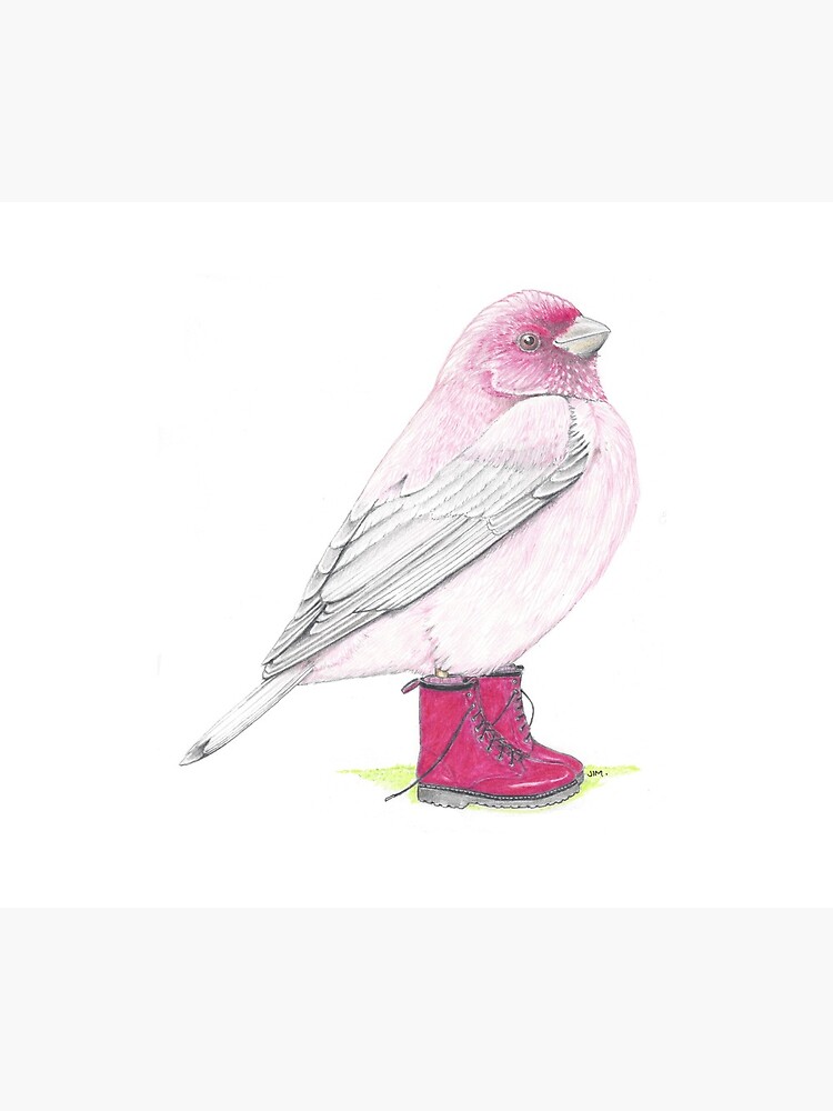 Thumbnail 5 of 5, Mouse Pad, Rosefinch in Pink Boots designed and sold by JimsBirds.