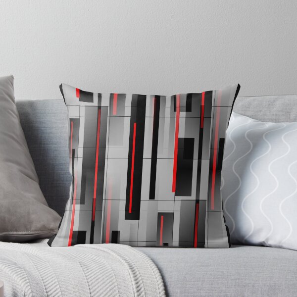 Item preview, Off The Grid - Minimal Abstract - Red, Black, Gray designed and sold by MellowCat.