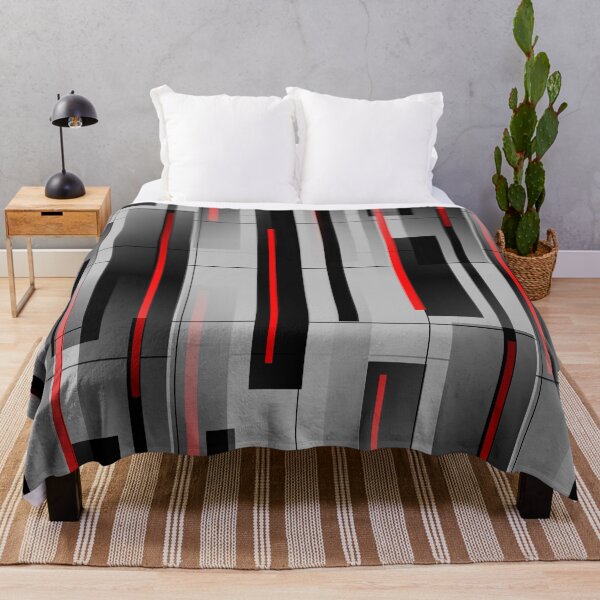 Item preview, Off The Grid - Minimal Abstract - Red, Black, Gray designed and sold by MellowCat.