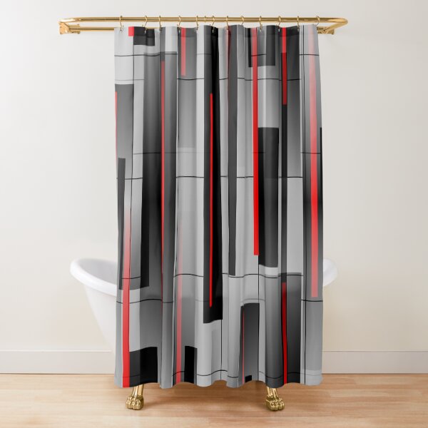 Item preview, Off The Grid - Minimal Abstract - Red, Black, Gray designed and sold by MellowCat.