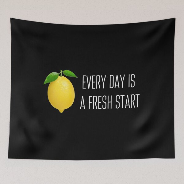 Item preview, Lemon & Inspirational Quote: "Every Day is a Fresh Start" designed and sold by fowons.